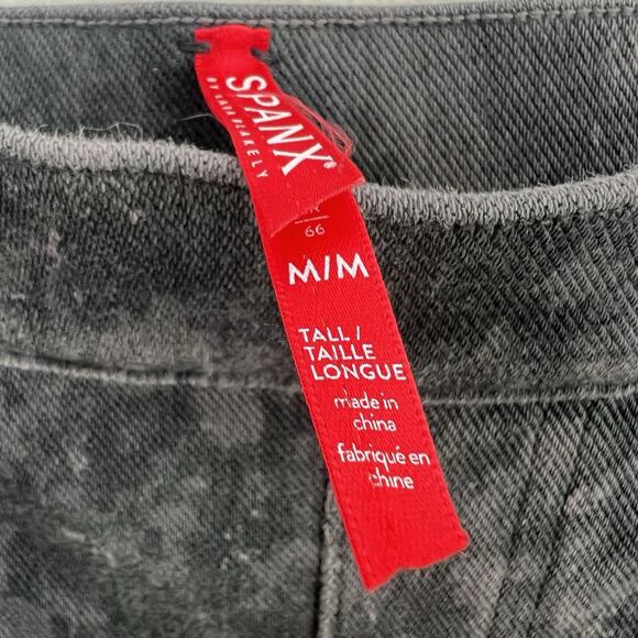 Spanx Women's Pull On Paint Splatter Pants Sz M Tall Gray Marble - Picture 7 of 11